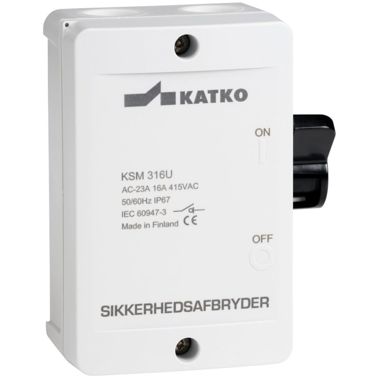 Säkerhetsbrytare 25A 4P grå/svart KSM425U