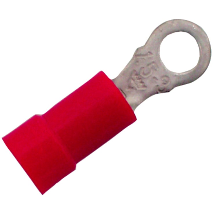 100 stk Isolert ringkabelsko A1585R 0,5-1,5 mm² rød M8