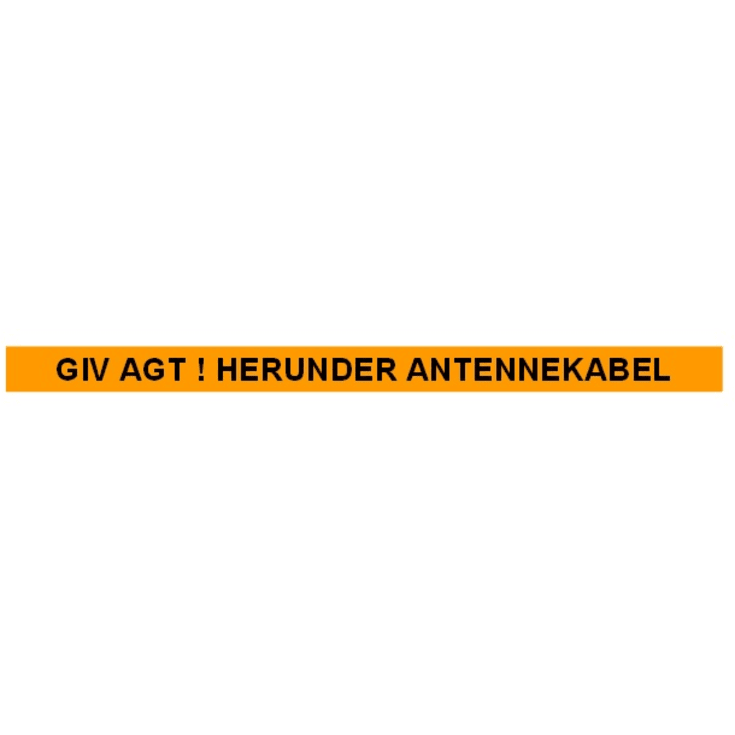 Markeringsbånd, orange, antenne, 25 x 0,3 mm, 250 m