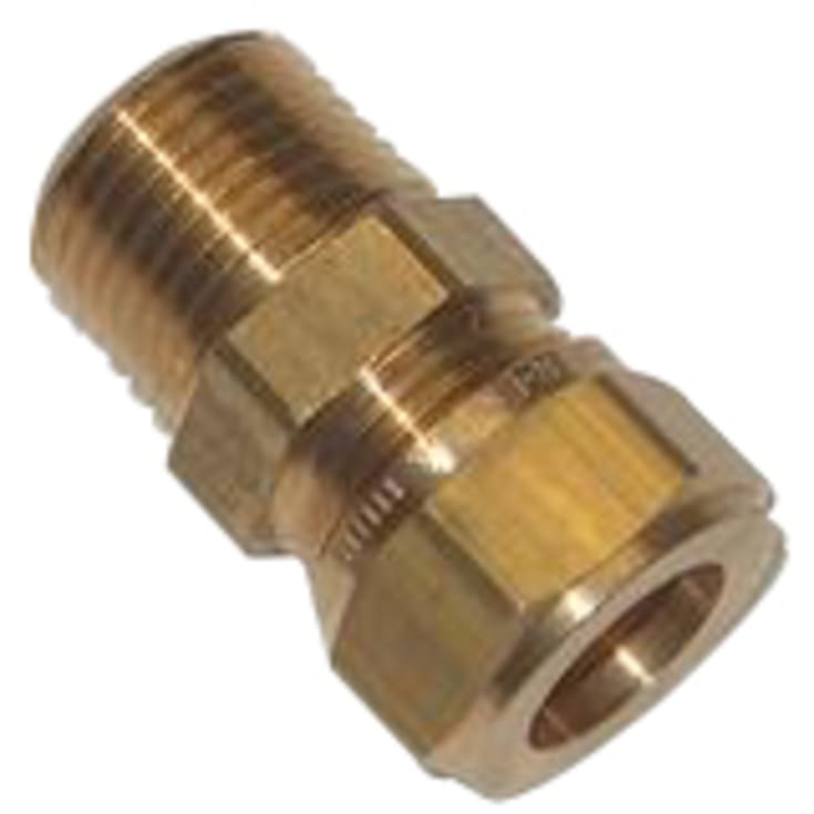 6 mm x 1/4&quot; Kompresjonsadapternippel For kobberrør.