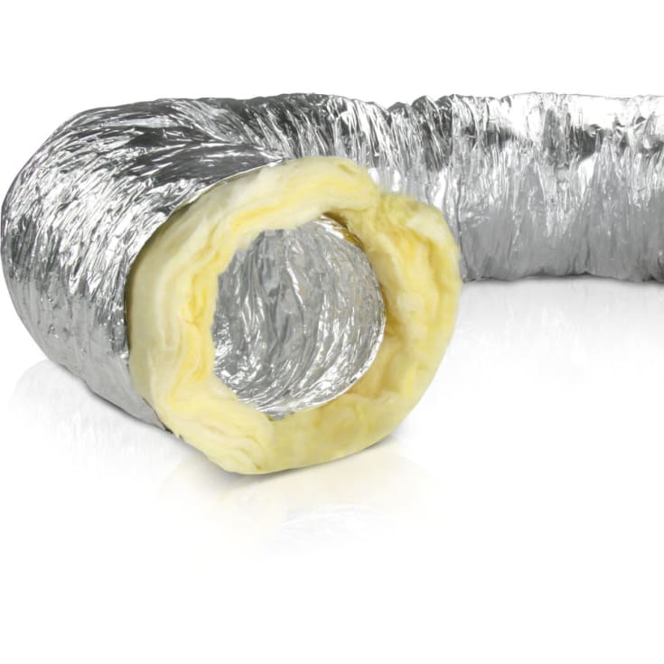 AIR2TRUST ljudisolerad flexslang av aluminiumfolie, Ø100 mm, 10 meter