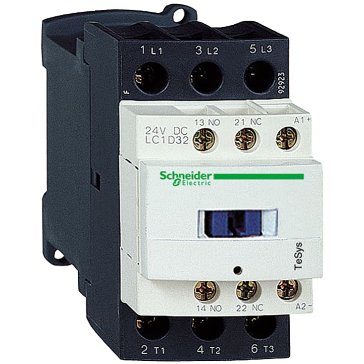 Kontaktor LC1D32B7 32A 3P+1SL+1BR 24V AC
