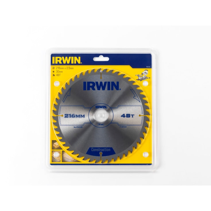 Irwin sirkelsagblad, Ø216/30 mm, 48 td.