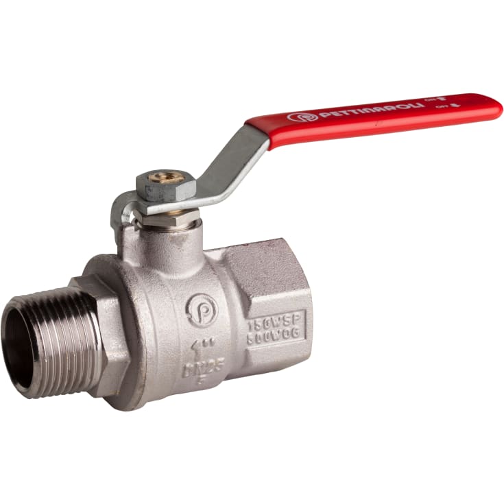 12 stk Pettinaroli 1/4&quot; TEA kuleventil med standard håndtak, hylse/nippel