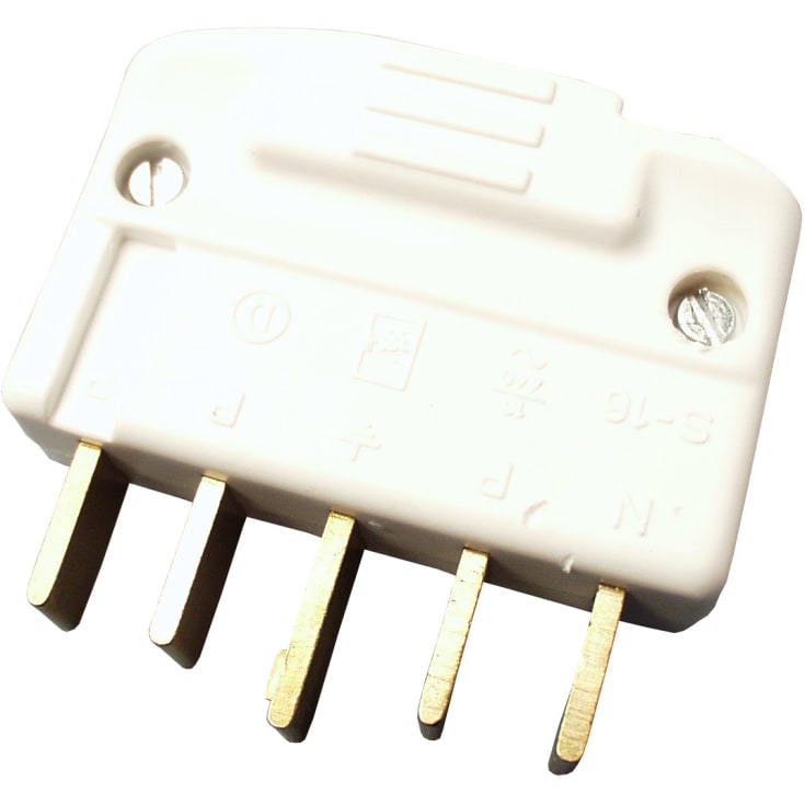 Stikprop 3P+N+J 440V 16A lige hvid