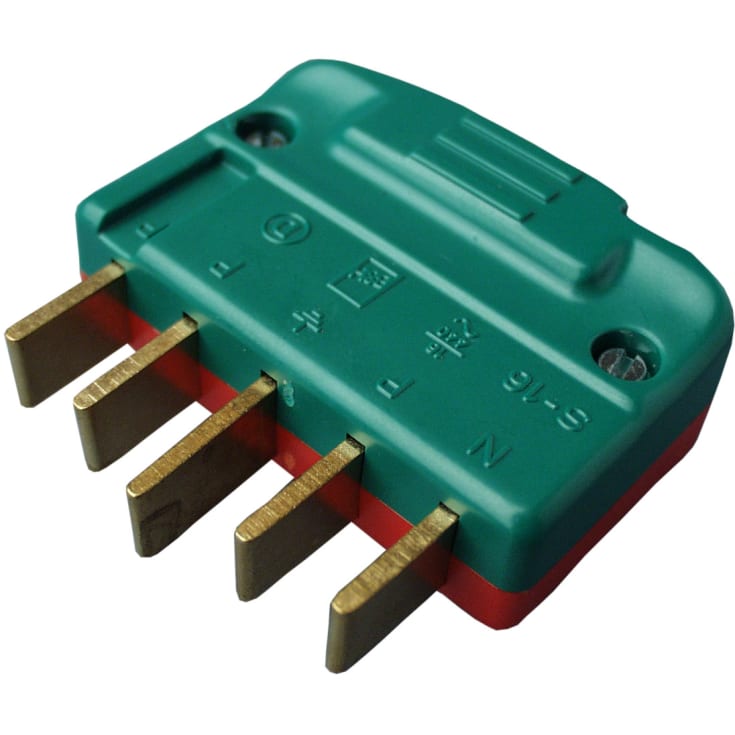 Stikprop 3P+N+J 440V 16A lige brudsikker rød/grøn