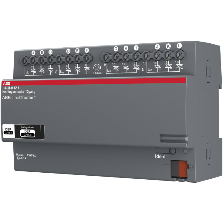 Free-Home Aktuator varmekontroll 12x160mA DIN 8M HA-M-0.12.1