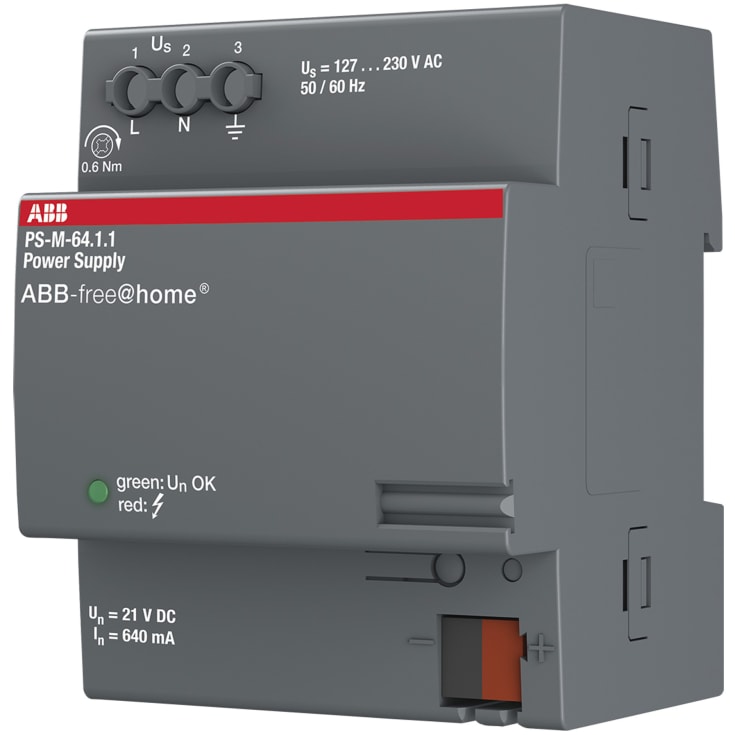 Gratis strømforsyning for hjemmet 640mA DIN 4M PS-M-64.1.1