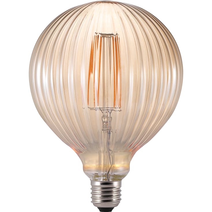 Nordlux Avra Stripes E27 globlampa, bärnstensfärgad