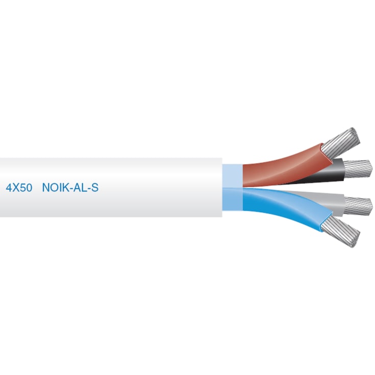 1000 meter Kabel NOIK-AL-S 90° 4x150 grå T1000