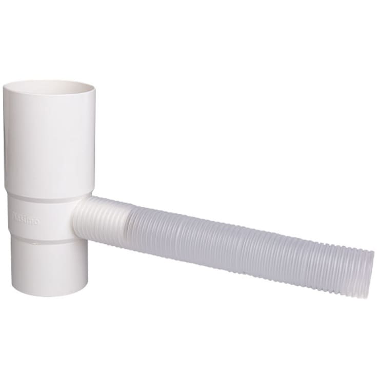 75 mm vannavløp med flex hvit Plastmo