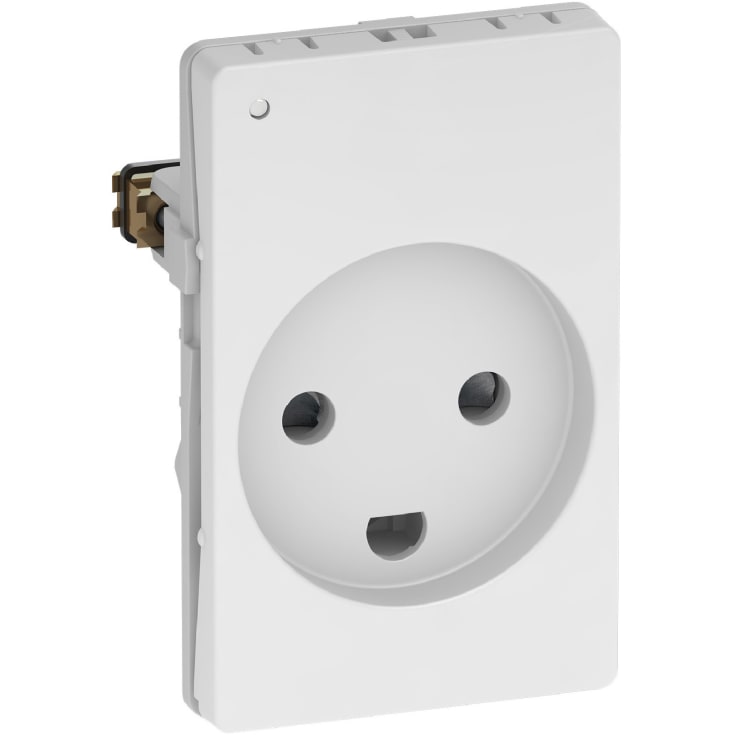 10 stk Fuga stikkontakt M/J med LED uden afbryder 1,5M hvid