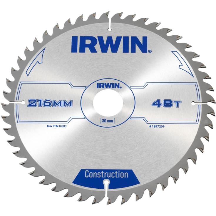 Irwin cirkelsågklinga, Ø216/30 mm, 48 td.