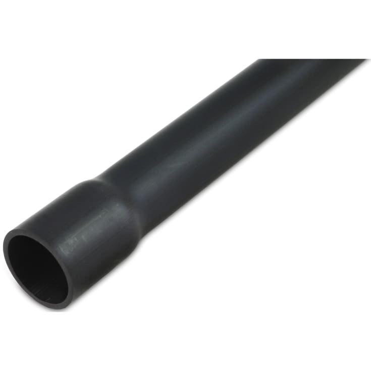 3 meter Plastrør 16 mm HF med muffe HFPRM-Turbo 750N sort (3M)