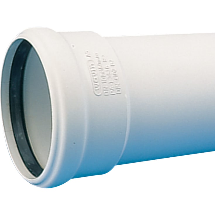 Ostendorf afløbsrør, Ø32 mm, 2000 mm, plast, hvid