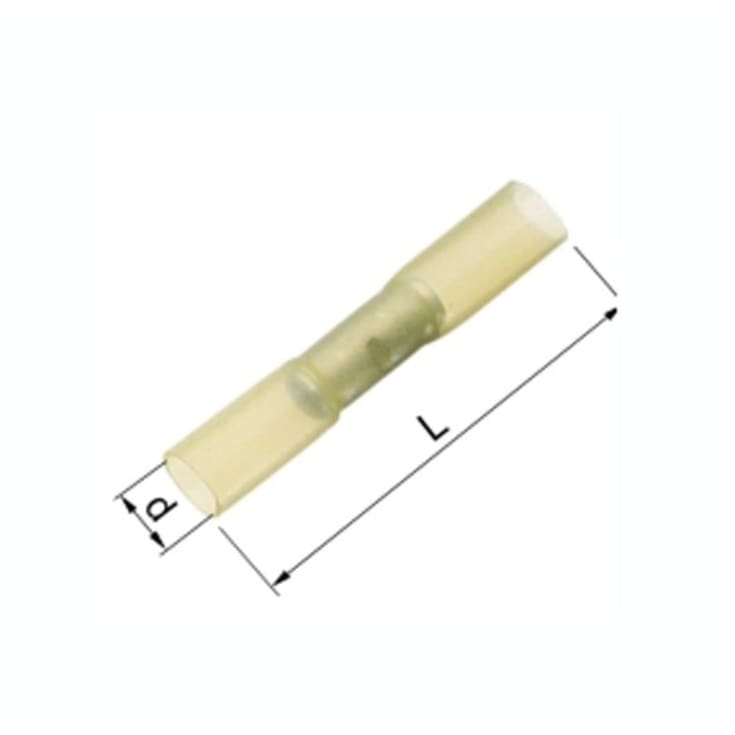25 stk Isolerede Samlemuffe Krympbar gul 4-6 mm² A4650SKW