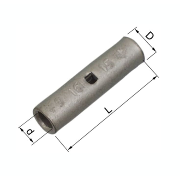25 stk Presshylse CU KSF 185 mm², klasse 2 og 5