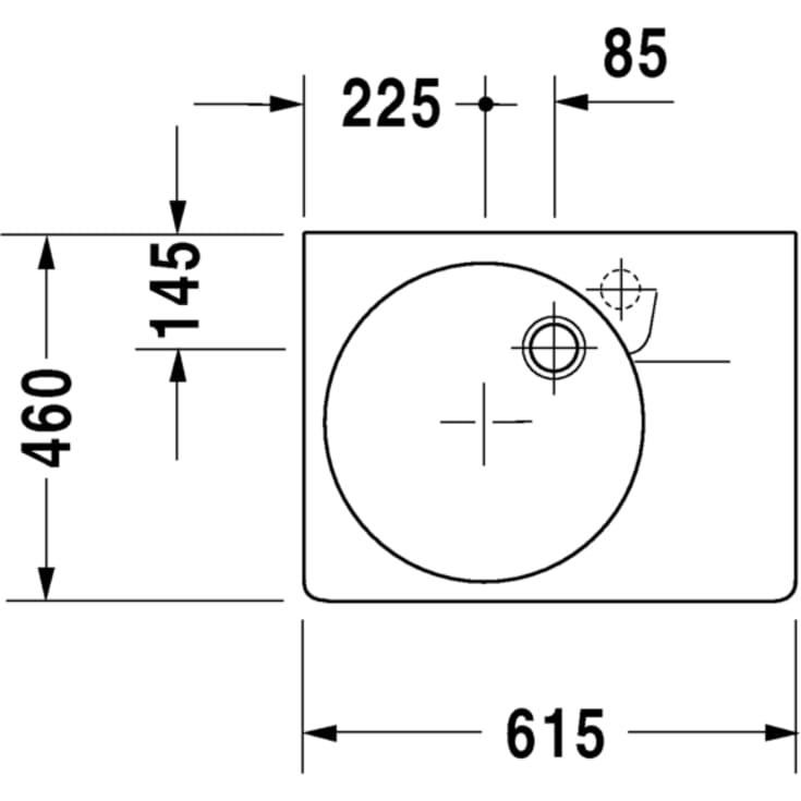 Duravit Scola servant, 61x46 cm, hvit