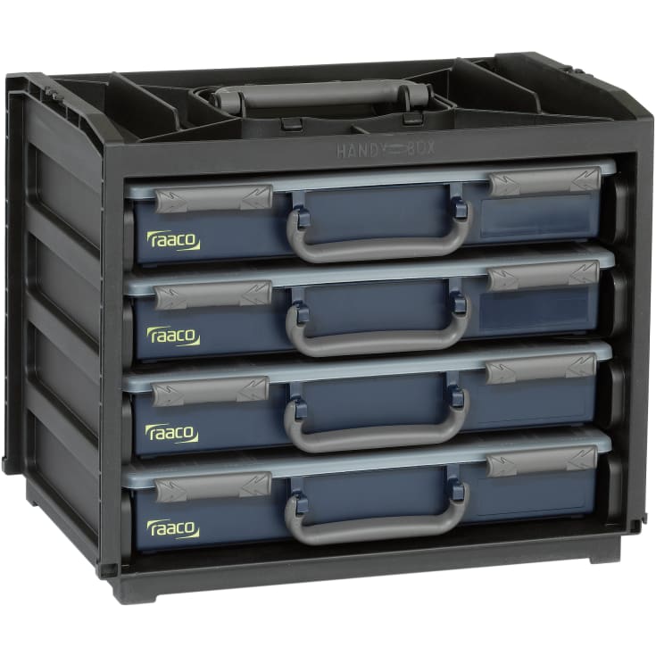Raaco Handybox sortimentkassser, 4 stk i samlet boks