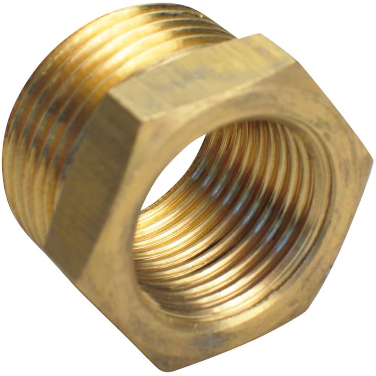 Messing nippelmuffe, 1 1/4" x 1"