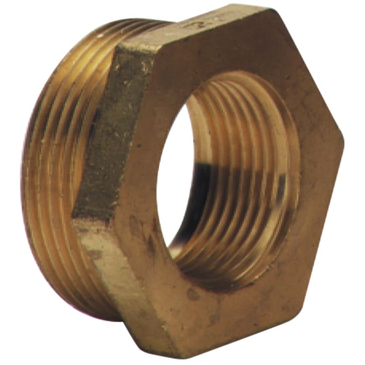 Messing nippelmuffe, 1 1/4" x 1"