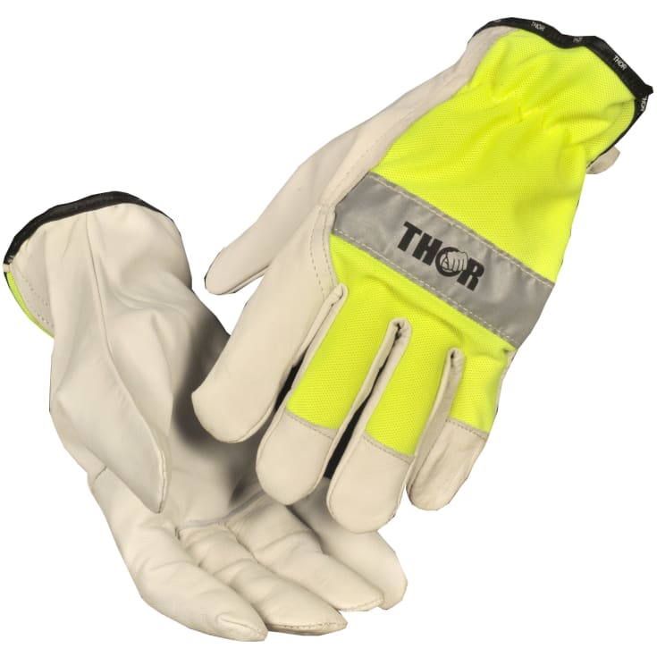 12 par THOR Hi-Vis kjørehanske, størrelse 11