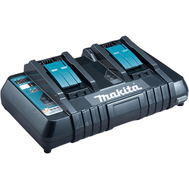 Makita DC18RD laddare för batterier, 2 portar