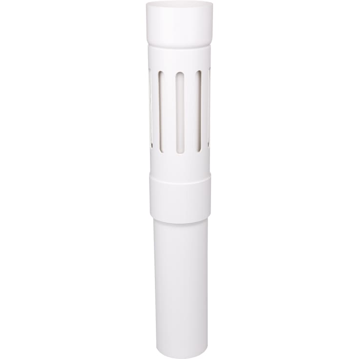 75 mm Balkongsluk hvit Plastmo