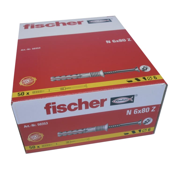 Fischer sømdybel N6X80Z - Ø6mm - 50stk