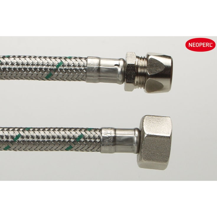 10 stk Neoperl tilslutningsslange 1/2" & 10 mm kompresjonskobling, 200 mm
