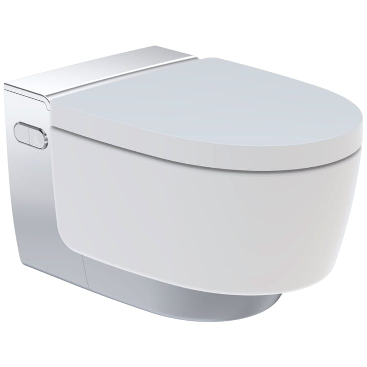 Geberit Aquaclean Mera Classic douchetoilet, uden skyllekant, krom/hvid