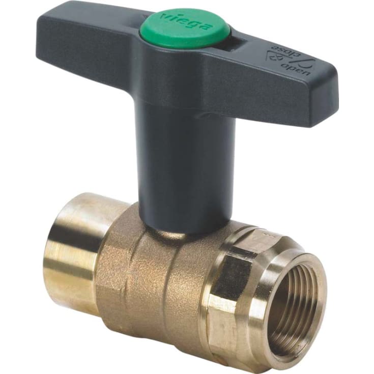 Viega Easytop kulventil, tappvatten, värme, 1 1/2"