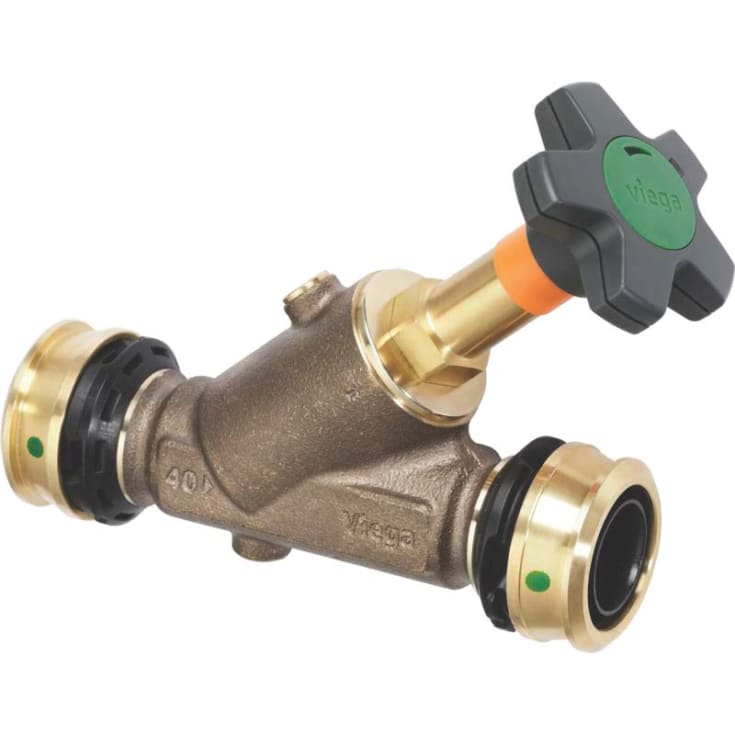 Viega Easytop snedsitsventil, tappvatten, värme, 40 mm