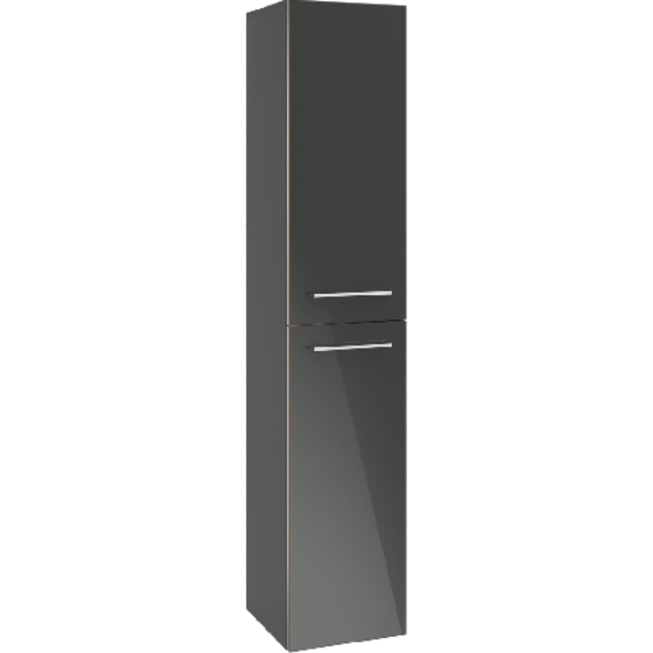 Villeroy & Boch Avento højskab, 35x176 cm, højre, sort