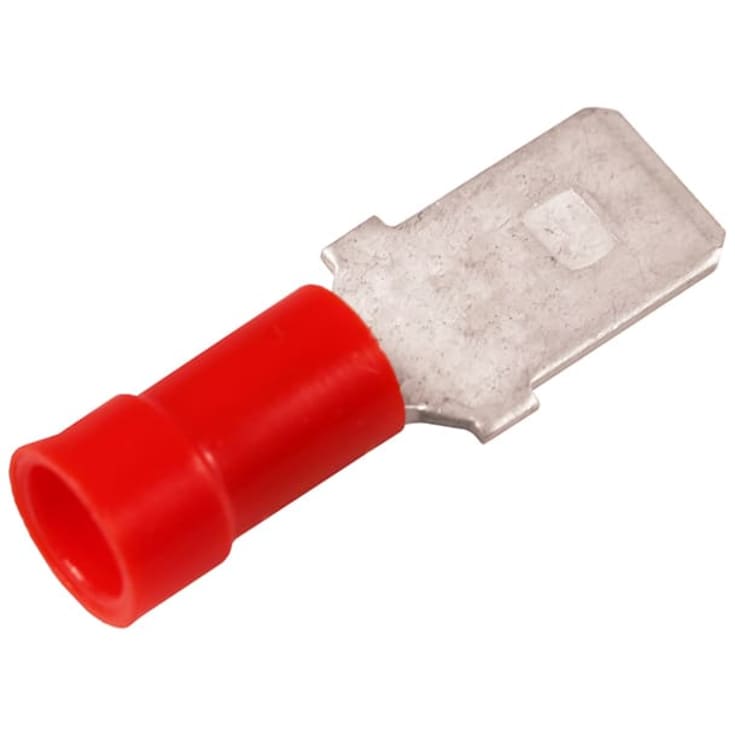 100 stk Isolert spade rød 0,5-1,5 mm² 6,3x0,8 mm A1507H