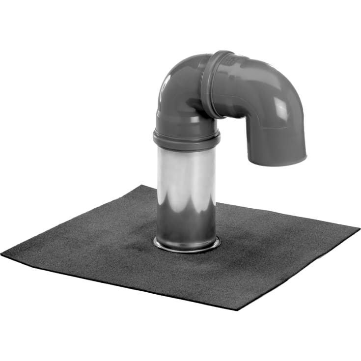 Jual kabelgennemføring med plastbøjninger, Ø75x250 mm