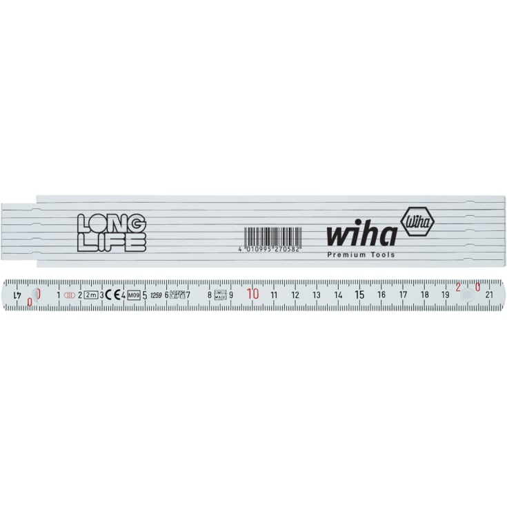 Wiha 2 meter fiber tommestokk