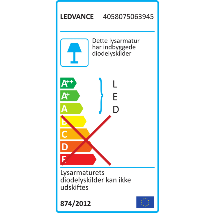 Ledvance Slim Value indbygningsspot, LED, 17W/4000K, hvid