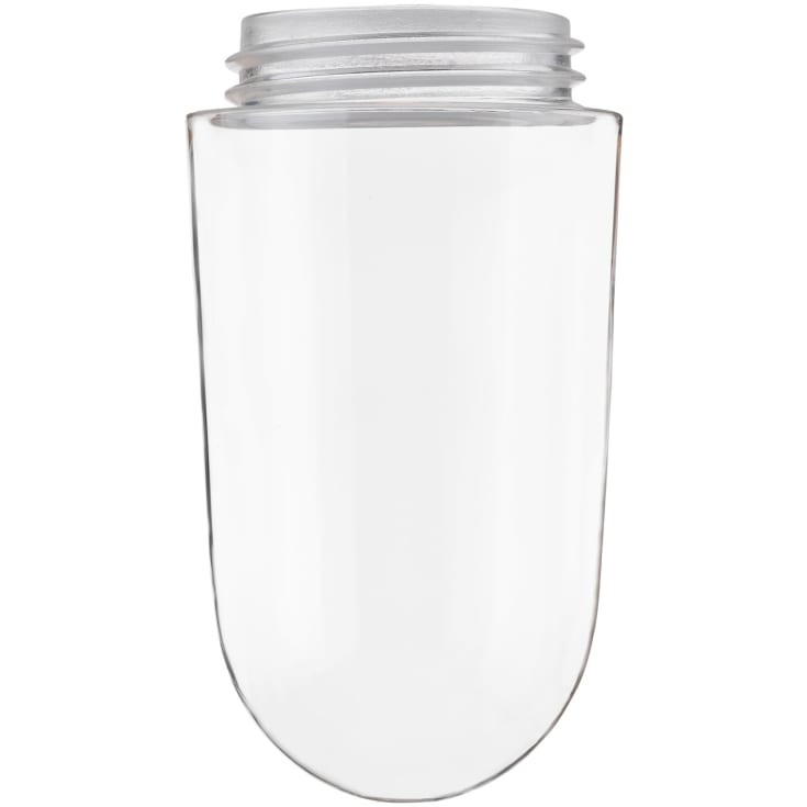 Stabilt glass Ø100 mm, H160 mm, gjenger 84,5 mm, klart