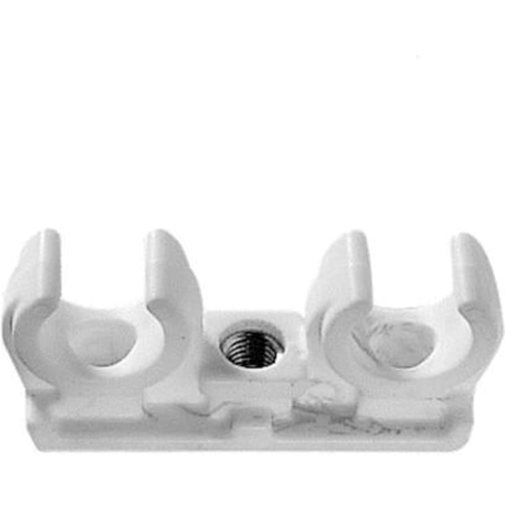 Dobbel Klemklammer 12 mm, plast