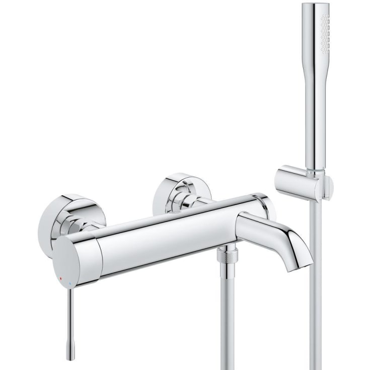 Grohe Essence badekararmatur med dusjsett, krom