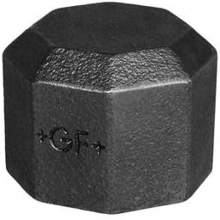 Sort endemuffe 1/2"
