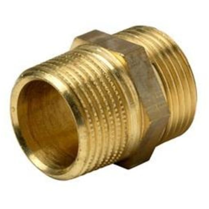 Wavin messing overgangsnippel, 1/2"