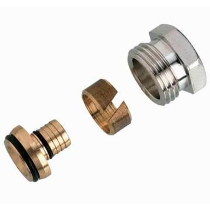 Danfoss klemringsfittings til PEX-plastrør 1/2" - 15 x 2,5 mm