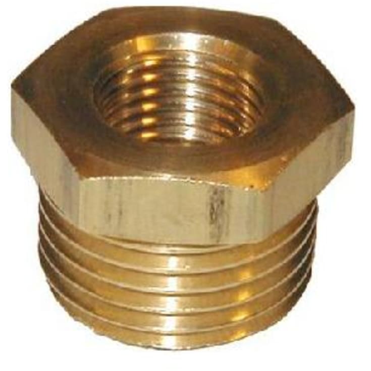 Messing overgangsnippel, 3/8" x 1/4"