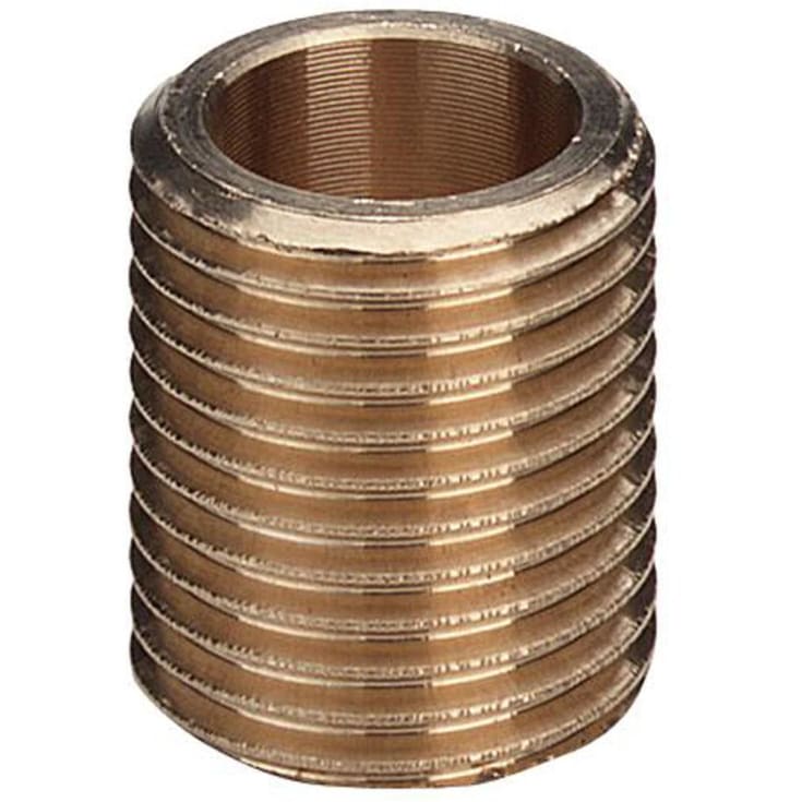 Rødgods Lang nippel 1 1/2" - Sammenskåret