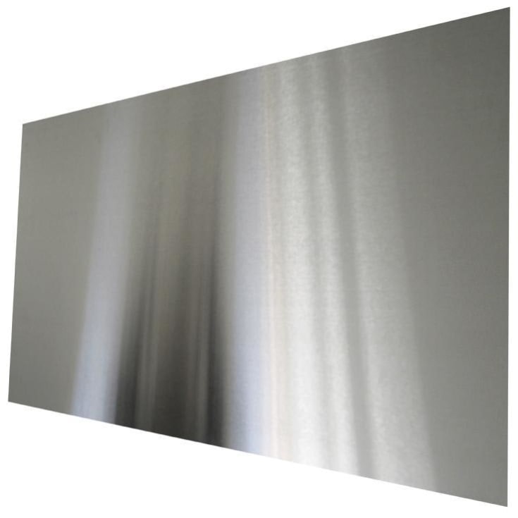 Millarco veggplate, 80x40 cm, firkantet, børstet rustfritt stål
