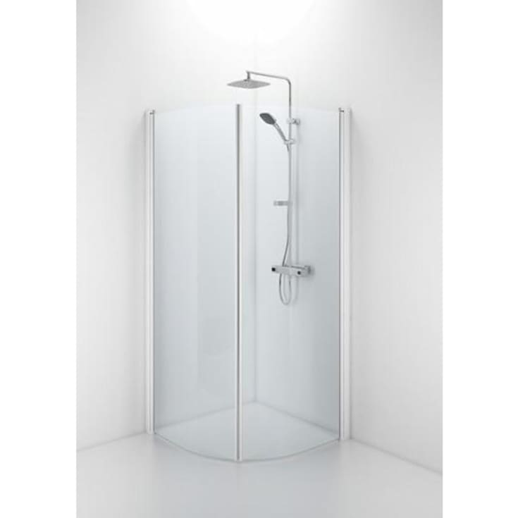 Contura Shower Space dusjdør, 72,3 cm, klart glass, hvit profil