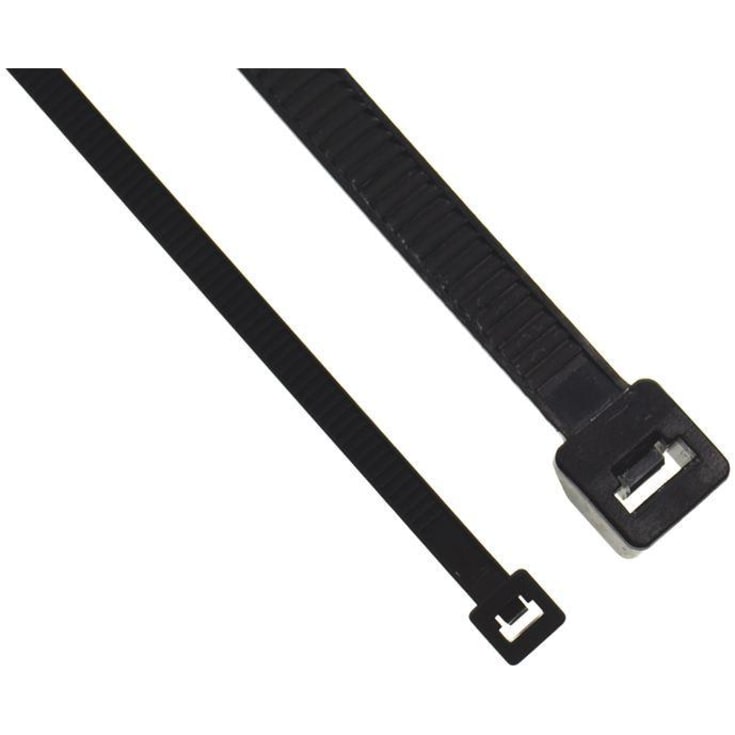 100 st Buntband 7,6x450 mm, svart