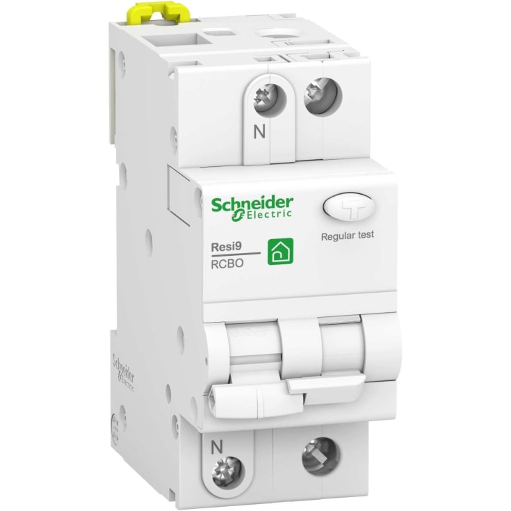 Schneider Resi9 Kombiafbryder HPFI 1P+N 13A, Hvid